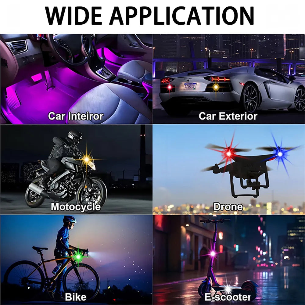 Rechargeable Car LED Light Kit — RGB with Remote, 2 to 10 Pieces — product image 2
