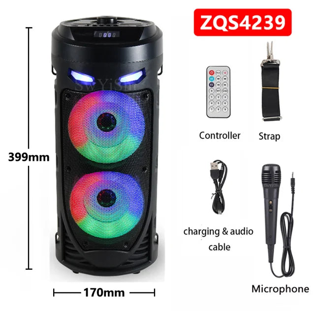 Portable Bluetooth Speaker — LED Lights, Wireless Boombox — product image 8