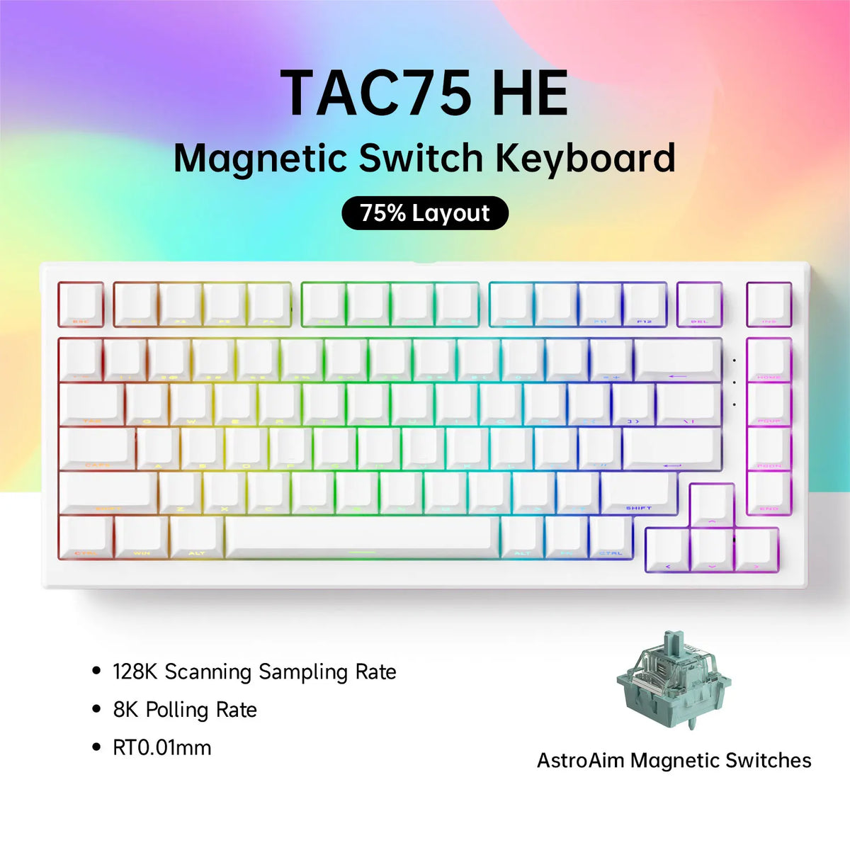 AKKO TAC75 HE Magnetic Switch Keyboard — 75%, 8K RGB, Wired — product image 13
