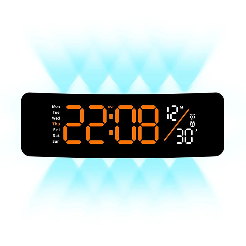 LED Digital Wall Clock — Date, Two Alarms, Ambient Light — product image 12
