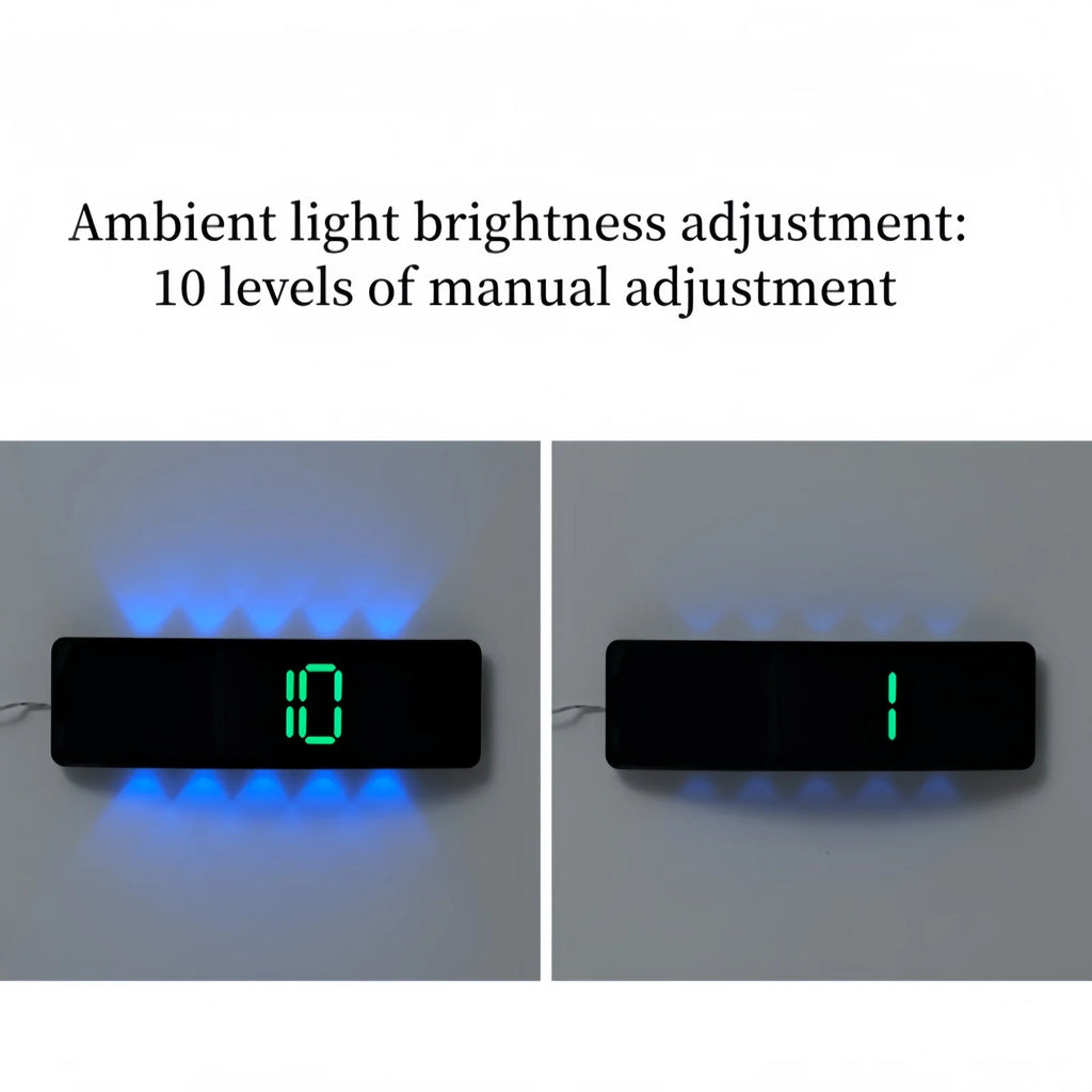LED Digital Wall Clock — Date, Two Alarms, Ambient Light — product image 5
