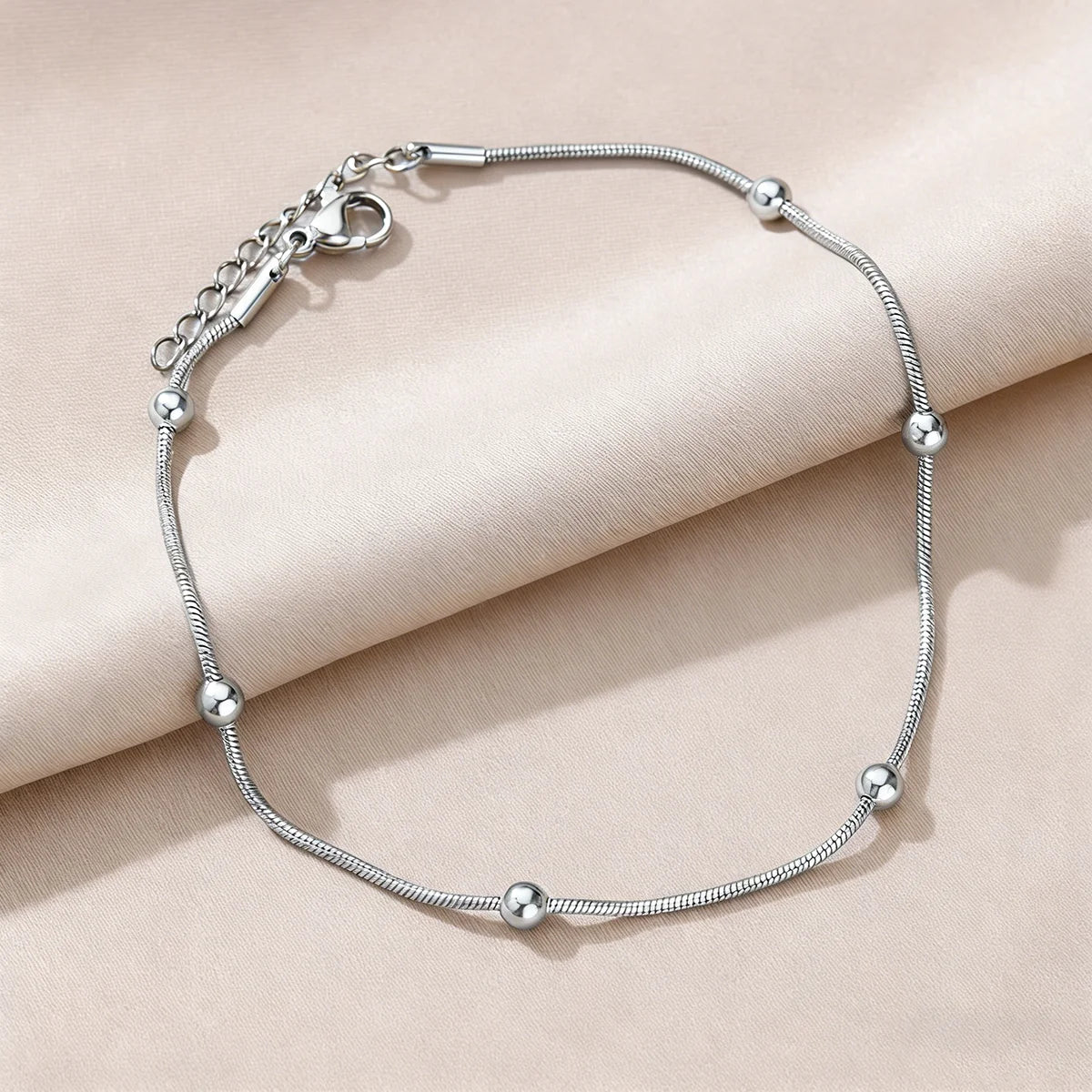 Gold-Tone Pearl and Chain Anklet — product image 13