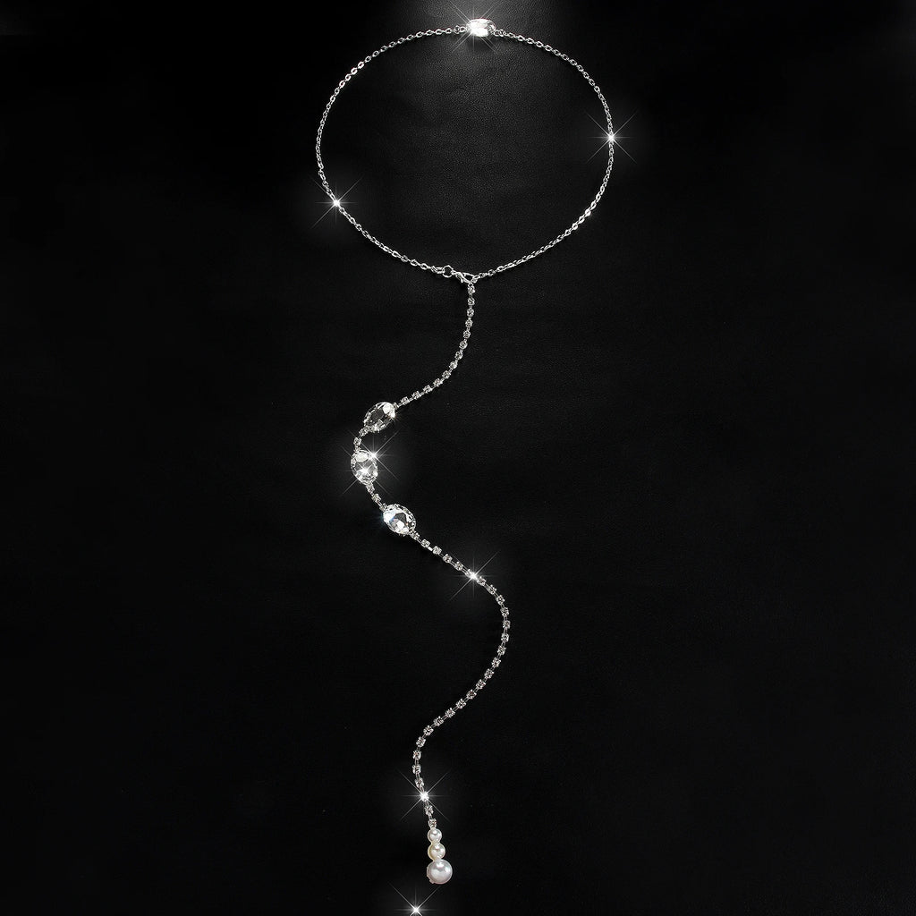 Waterdrop Rhinestone Back Chain — product image 3