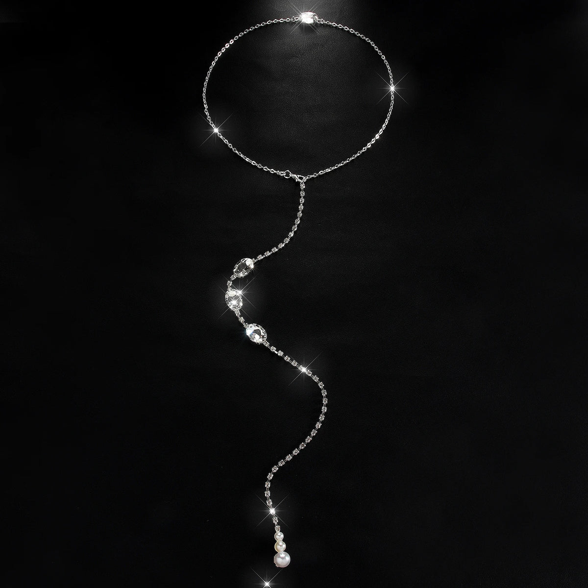 Waterdrop Rhinestone Back Chain — product image 3