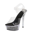 Glitter Platform High Heel Sandals — Clear PVC, 15 cm — product image 6
