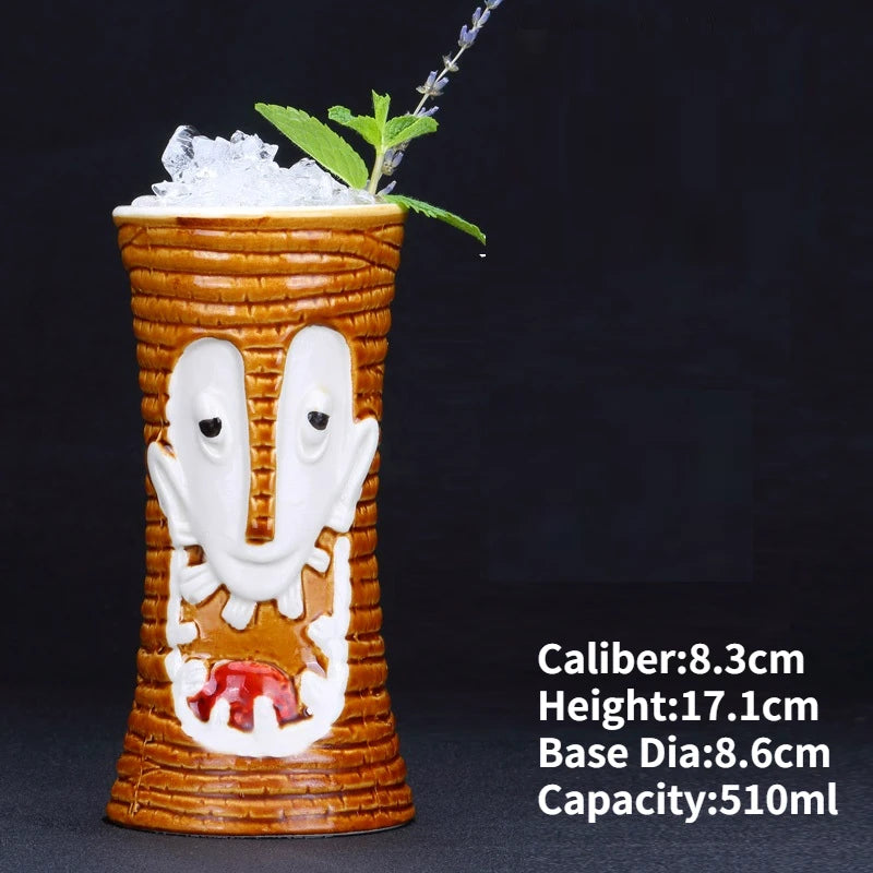 Ceramic Tiki Mug — Hawaiian Cocktail Cup, Bar Gift — product image 10