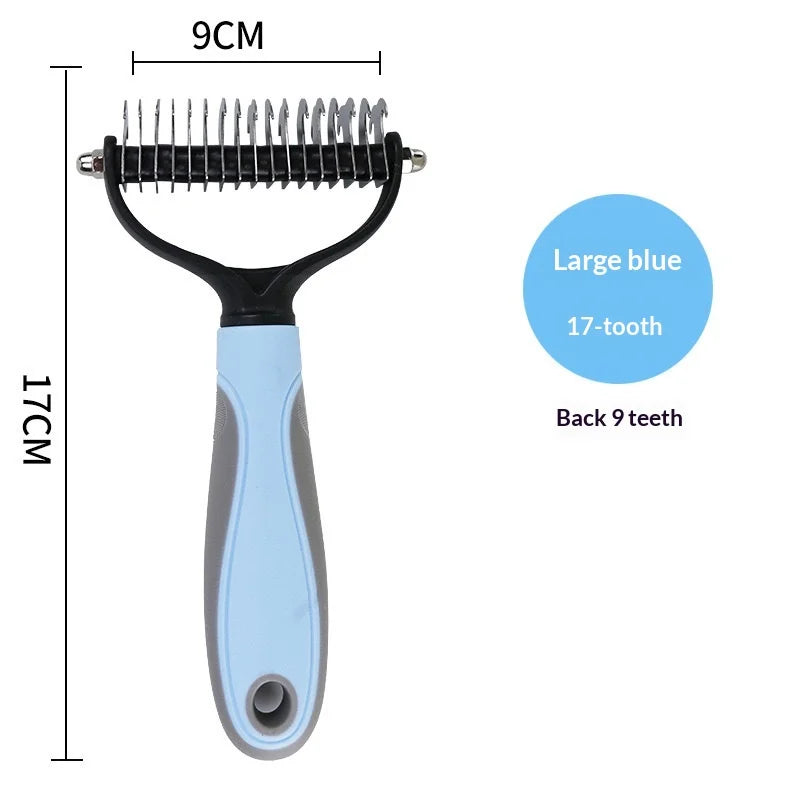 Pet Deshedding Brush — Undercoat Rake for Cats & Dogs, S or L — product image 7