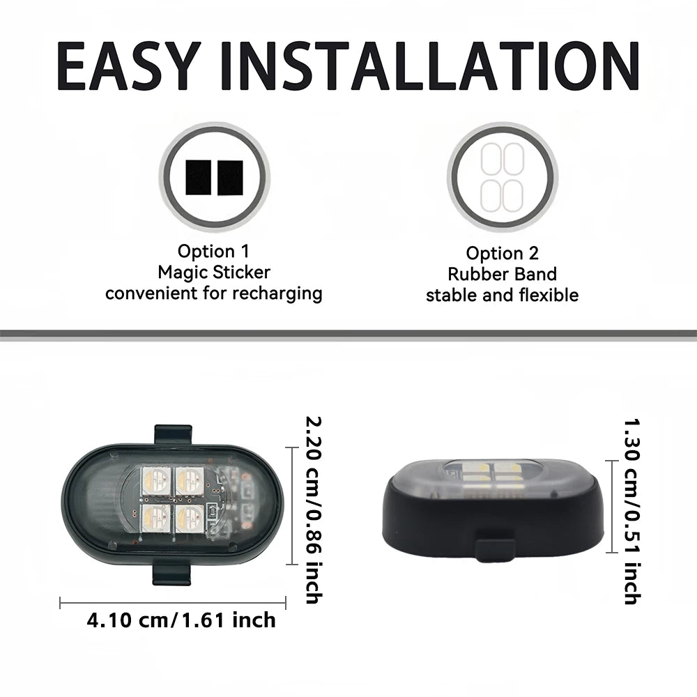 Rechargeable Car LED Light Kit — RGB with Remote, 2 to 10 Pieces — product image 4
