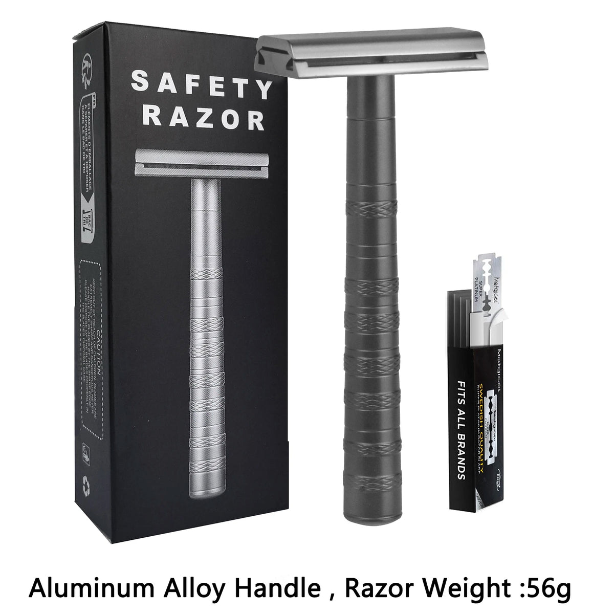 Double Edge Safety Razor — Reusable Metal, 5 Blades Included — product image 10