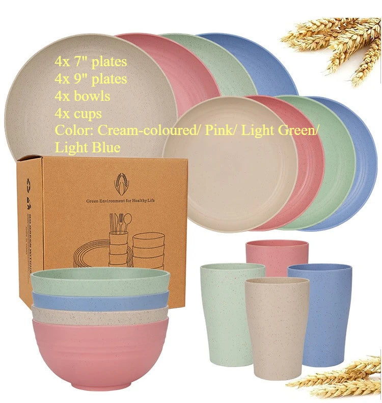 Wheat Straw Tableware Set — Plates, Bowls & Cups — product image 19