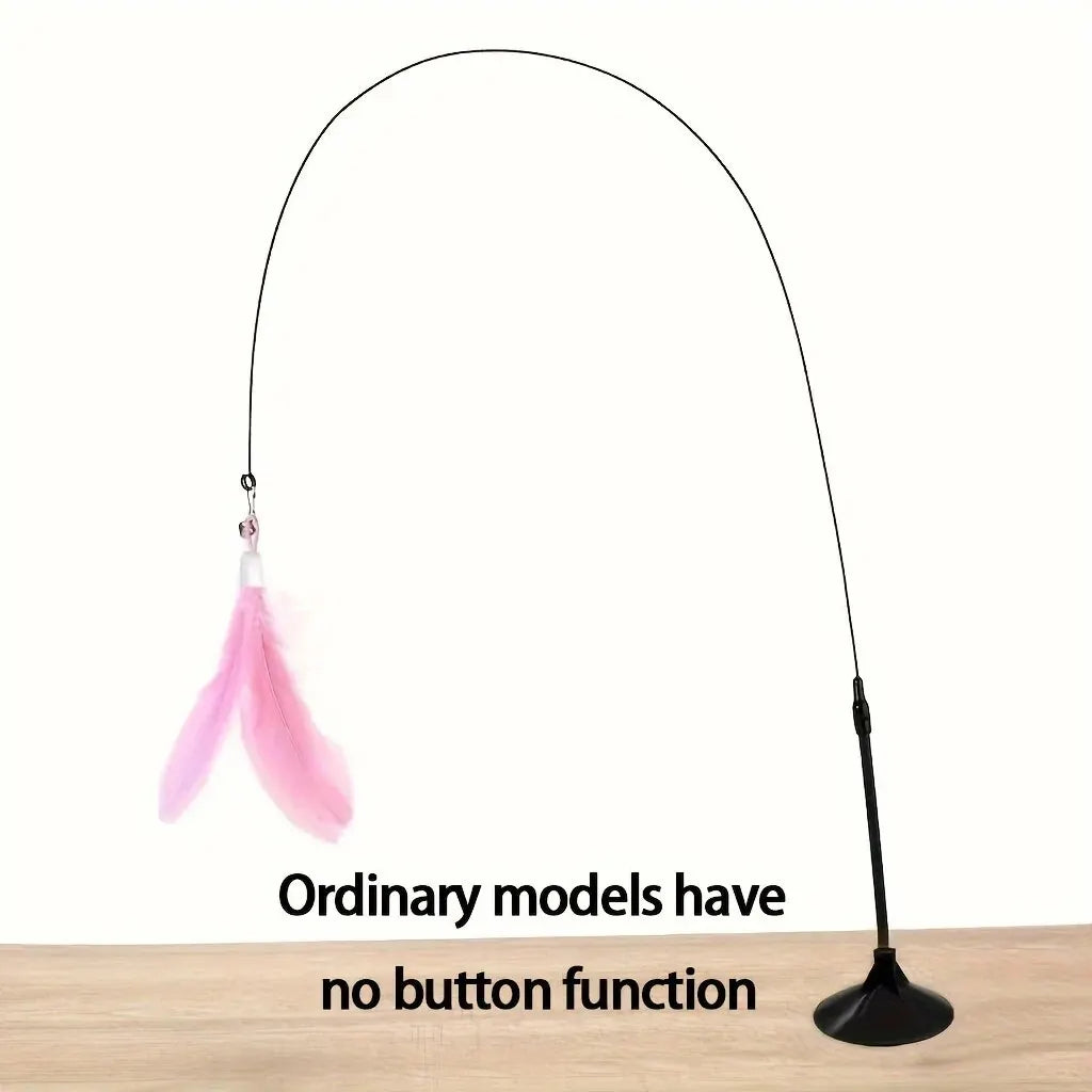 Cat Teaser Wand — Feather & Bell, Suction Cup Pole — product image 9