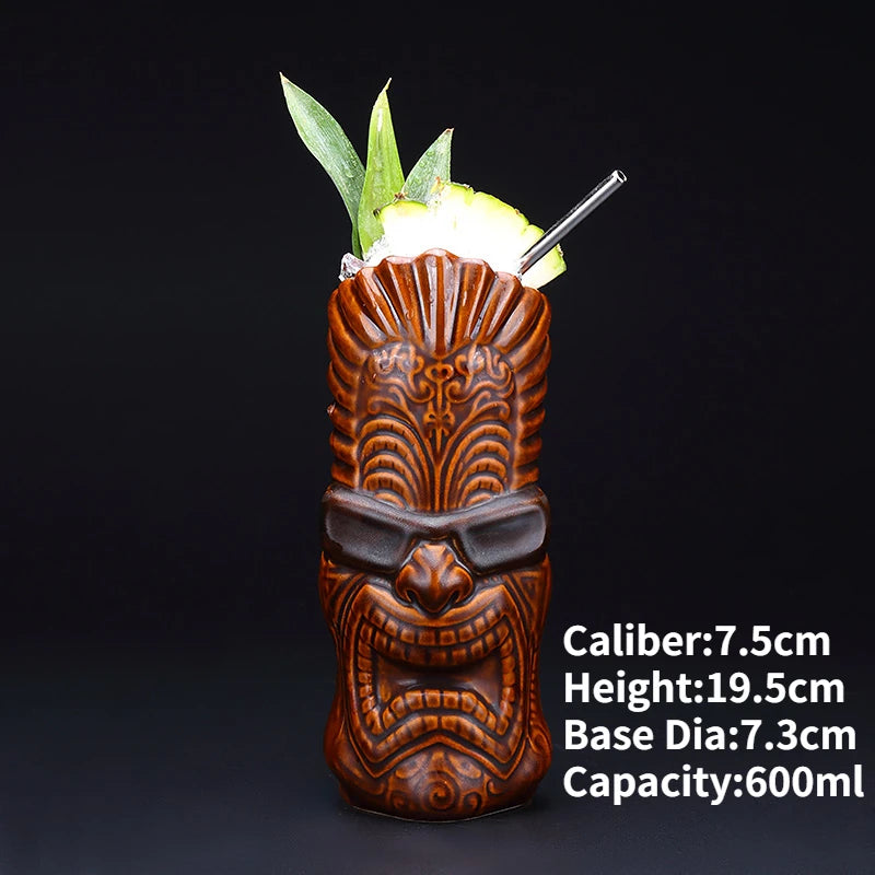 Ceramic Tiki Mug — Hawaiian Cocktail Cup, Bar Gift — product image 27