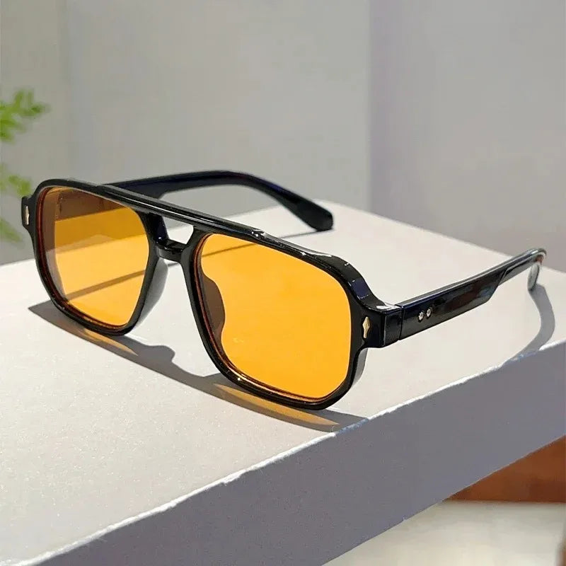 Double Bridge Square Sunglasses — UV400 Gradient Lenses — product image 4