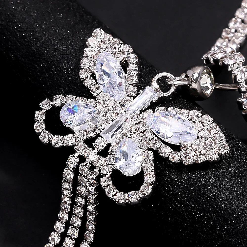 Rhinestone Butterfly Tassel Waist Chain — product image 6