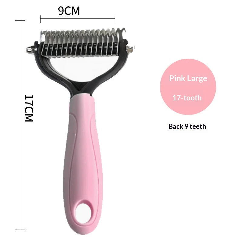 Pet Deshedding Brush — Undercoat Rake for Cats & Dogs, S or L — product image 17
