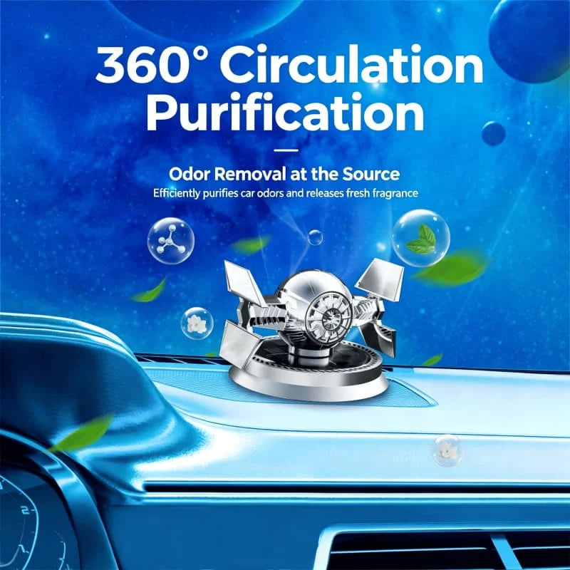 Solar Powered Car Air Freshener Mecha Engine Turbine Rotating Dashboard Perfume Diffuser Decoration — product image 5