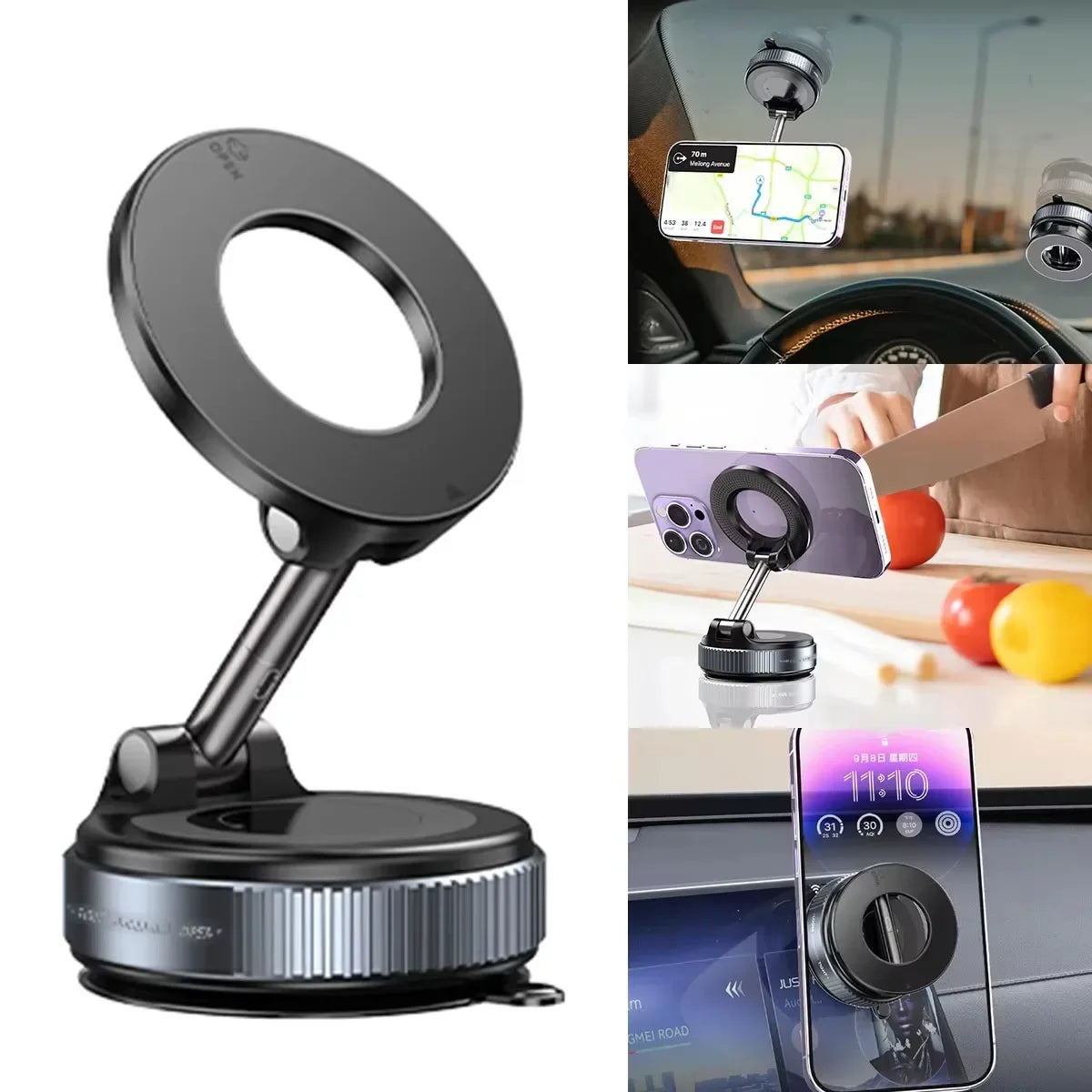 Magnetic Car Phone Mount — Suction Cup, 360° Rotation — product image 3