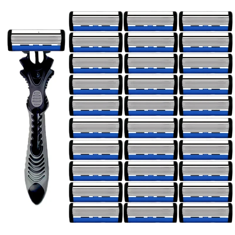 6-Layer Safety Razor — Handle with Blade Refills — product image 10