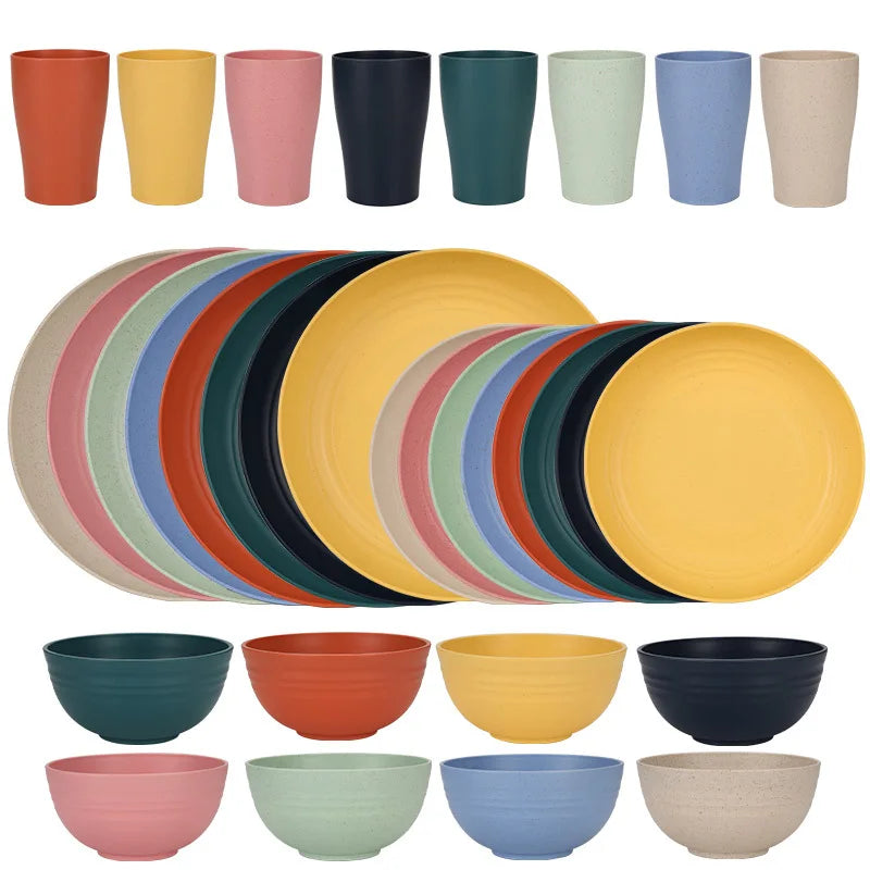 Wheat Straw Tableware Set — Plates, Bowls & Cups — product image 4
