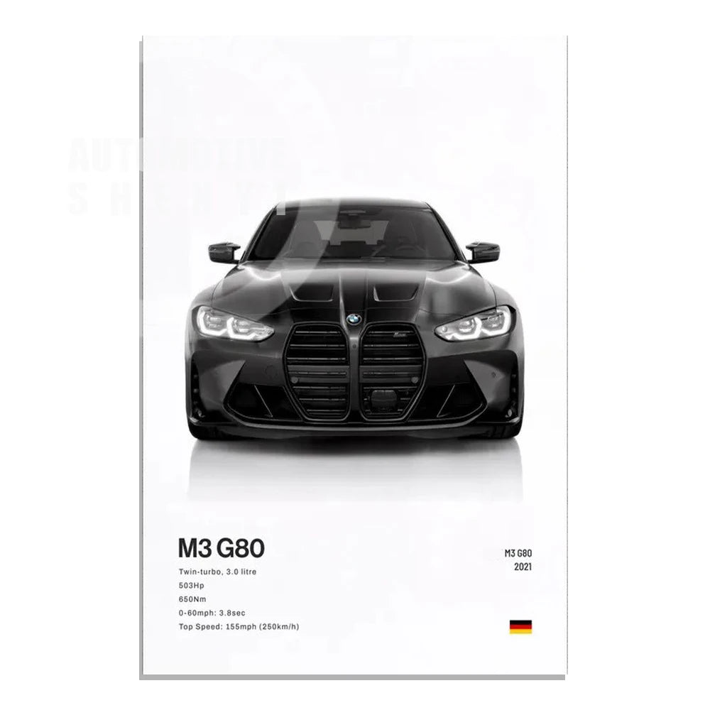 Supercar Canvas Wall Art Poster — Unframed, Choice of Designs — product image 28