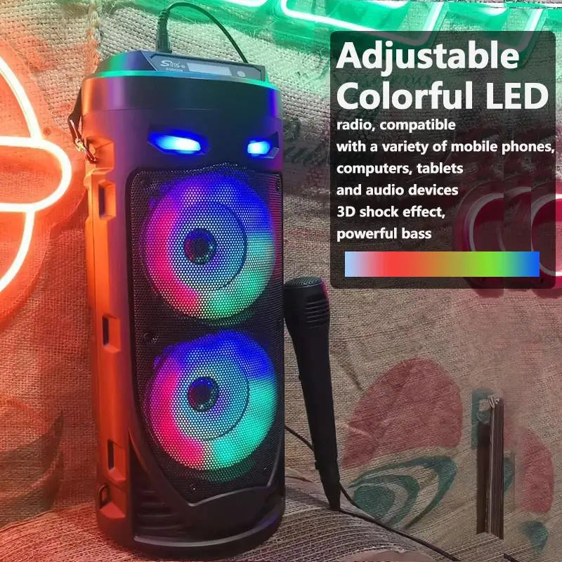 Portable Bluetooth Speaker — LED Lights, Wireless Boombox — product image 2