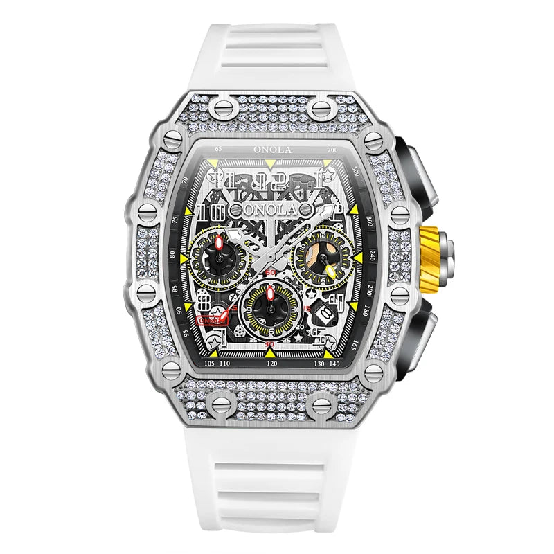 ONOLA Diamond-Set Automatic Watch — Waterproof, Silicone Strap — product image 17