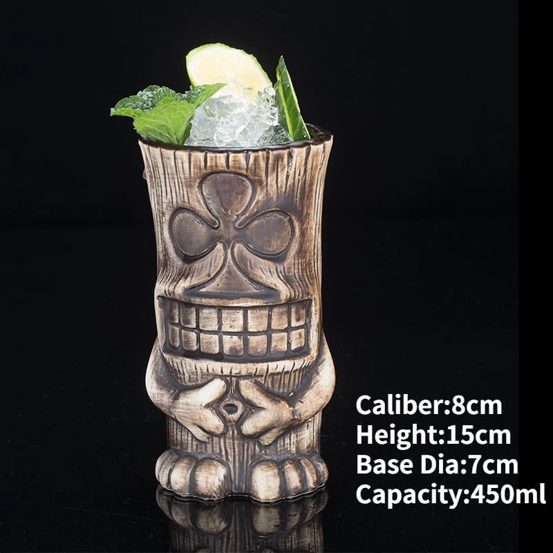 Ceramic Tiki Mug — Hawaiian Cocktail Cup, Bar Gift — product image 48