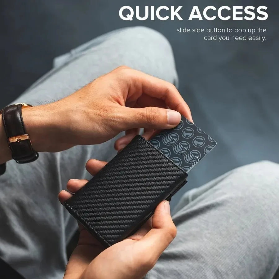 Pop-Up Card Holder Wallet — RFID Blocking, with Zip Coin Pocket — product image 6