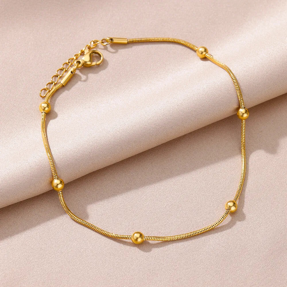 Gold-Tone Pearl and Chain Anklet — product image 27