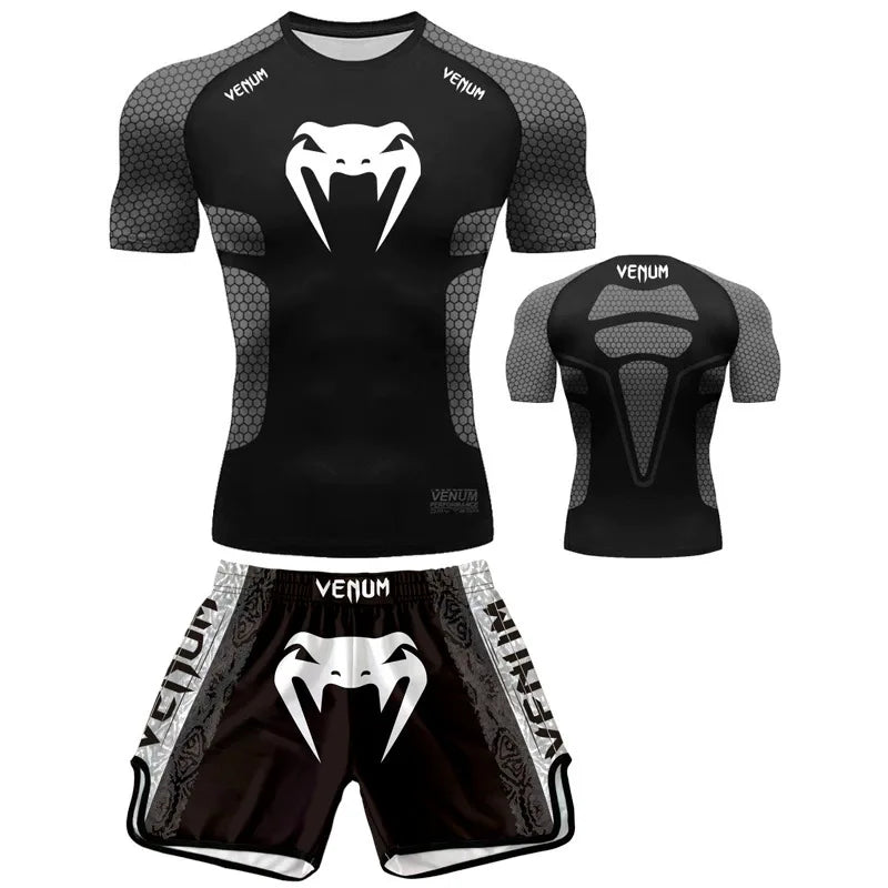 Muay Thai Training T-Shirt and Shorts Set