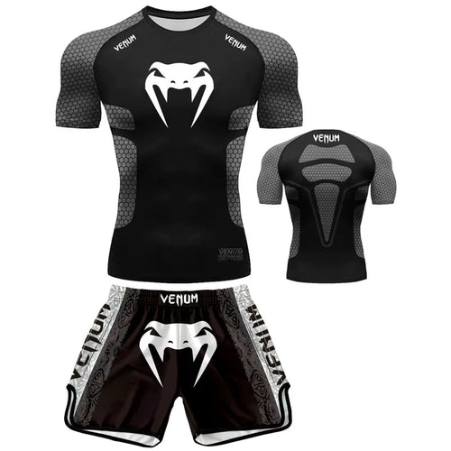 Muay Thai Training T-Shirt and Shorts Set
