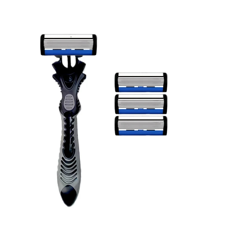 6-Layer Safety Razor — Handle with Blade Refills — product image 7