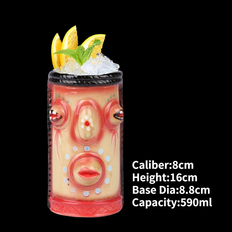 Ceramic Tiki Mug — Hawaiian Cocktail Cup, Bar Gift — product image 8