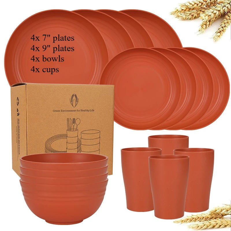 Wheat Straw Tableware Set — Plates, Bowls & Cups — product image 9