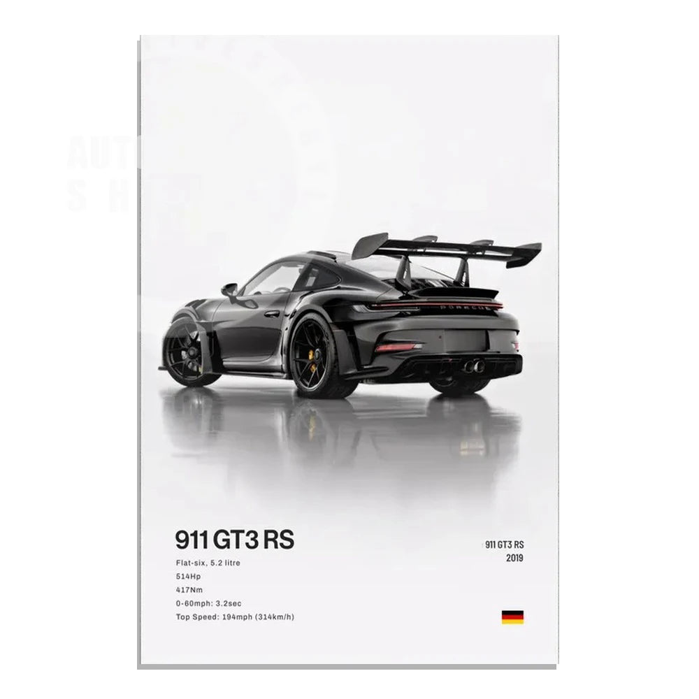 Supercar Canvas Wall Art Poster — Unframed, Choice of Designs — product image 25