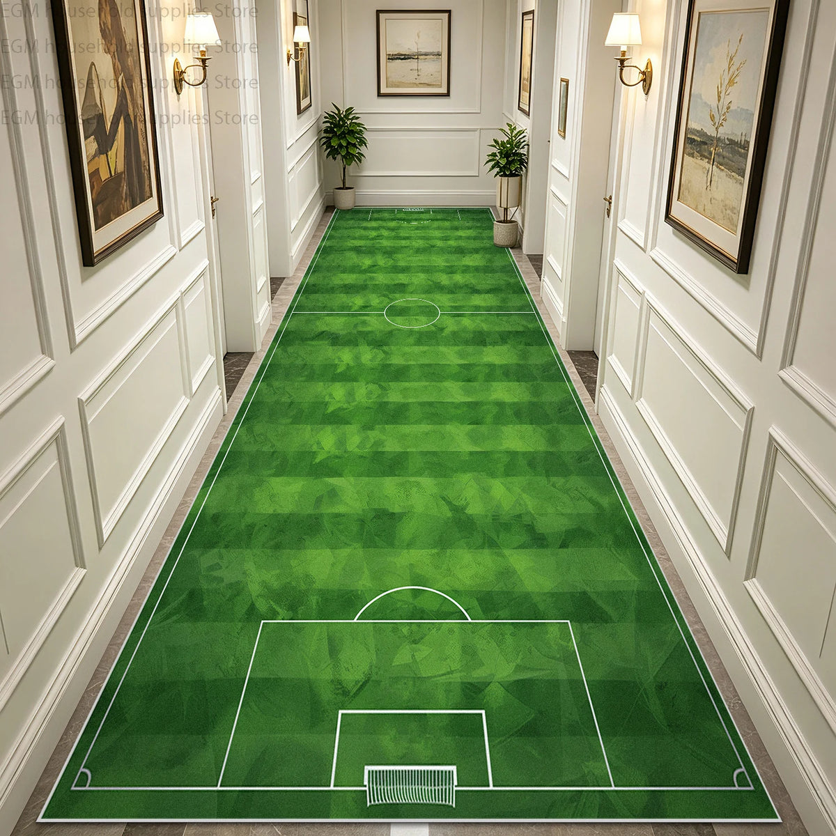 Football Pitch Runner Rug — Washable, Non-Slip Hallway Mat — product image 9