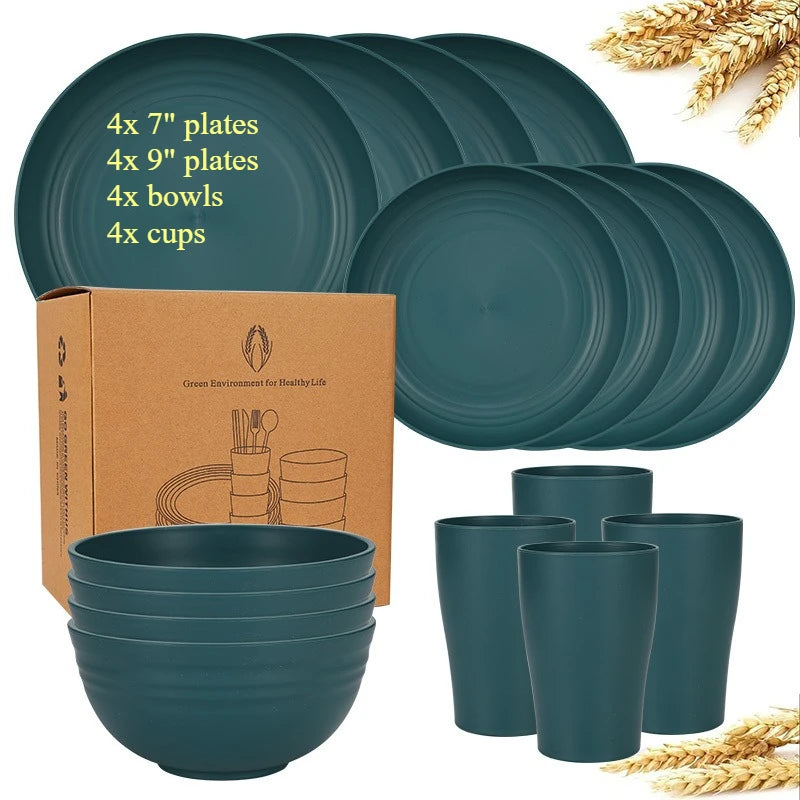 Wheat Straw Tableware Set — Plates, Bowls & Cups — product image 11