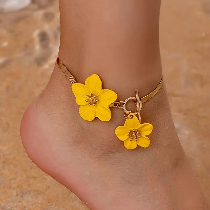 Flower Pendant Anklet — product image 4