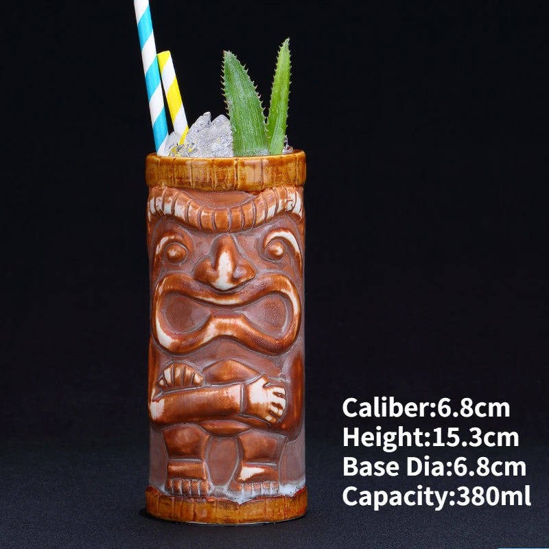 Ceramic Tiki Mug — Hawaiian Cocktail Cup, Bar Gift — product image 64