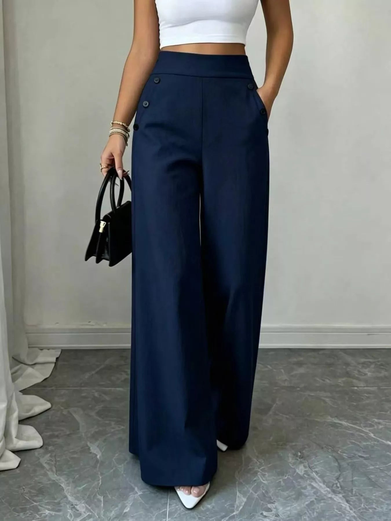 High-Waisted Wide-Leg Pants — product image 15