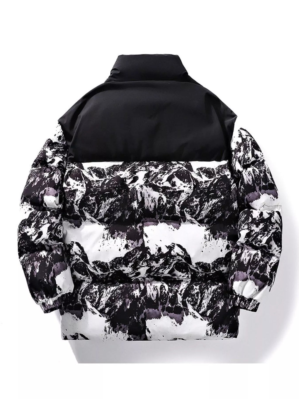 Men's Printed Padded Winter Coat — Plus Size — product image 4