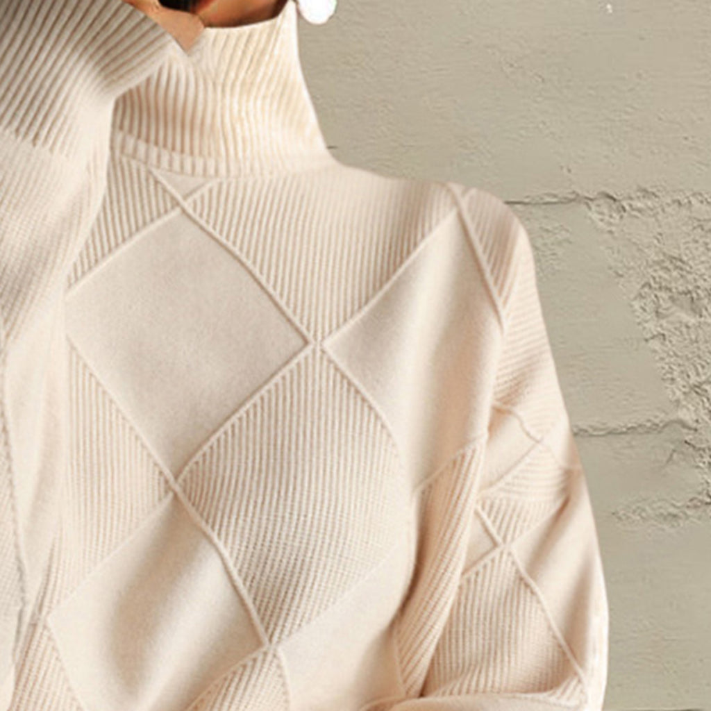 Geometric Turtleneck Long Sleeve Sweater — product image 9